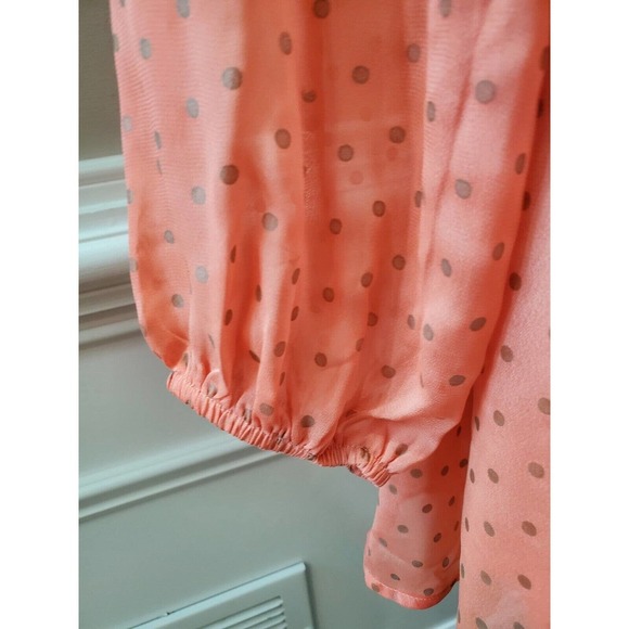 Umgee Women Orange Cotton Round Neck Long Sleeve Casual Knee Length Dress Size M - Picture 5 of 13